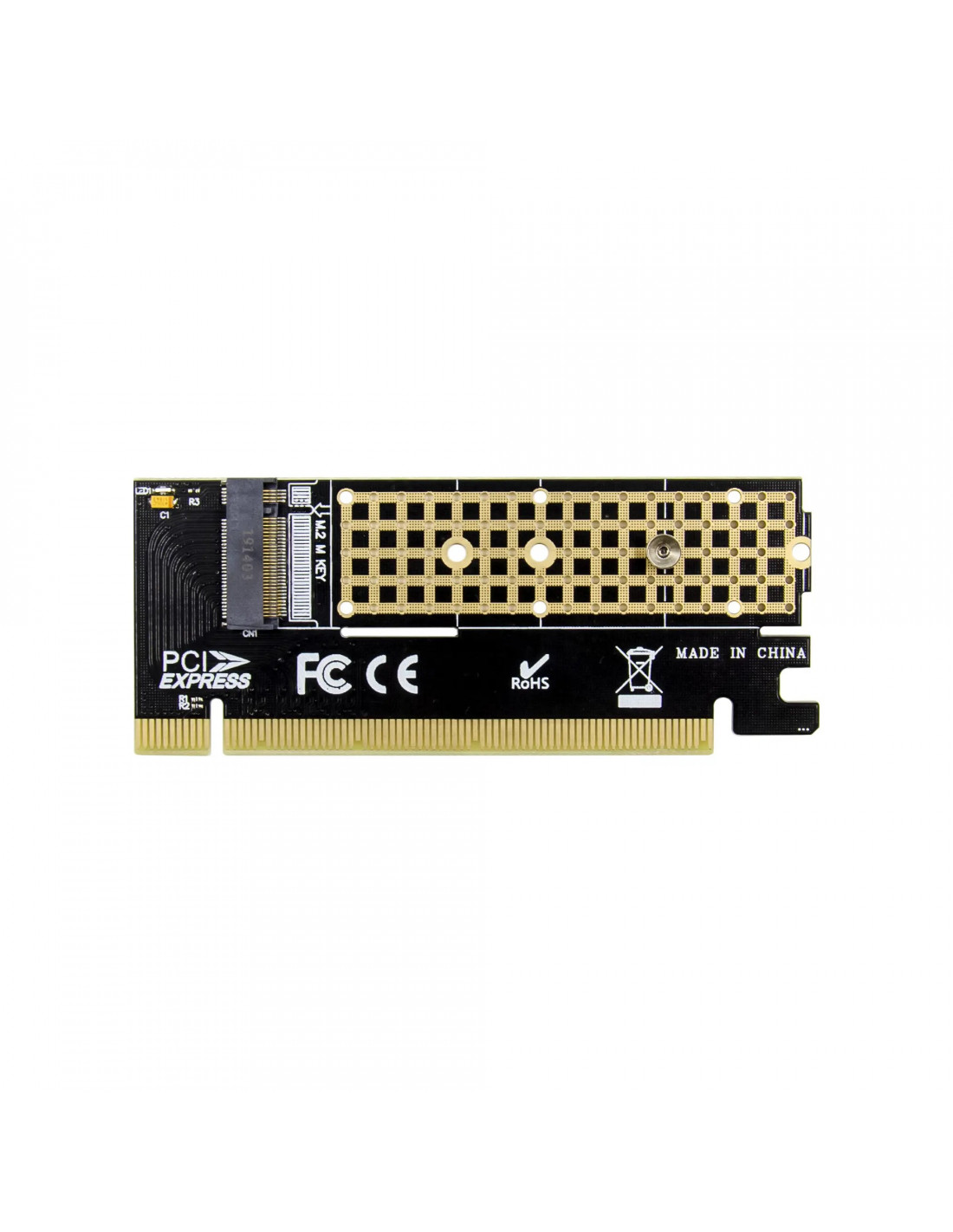 Conversor OEM ST529: PCIe 4.0 x16 para M.2 NVMe, Suporte Gen4/3/2, Instalação Fácil, 1x Slot M.2