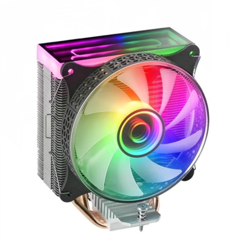 Cooler MARS GAMING MCPU-VR CPU COOLER,DUAL INFINITE MIRROR ARGB,SILENT PWM FAN, 4X HEATPIPE,180W,BLK