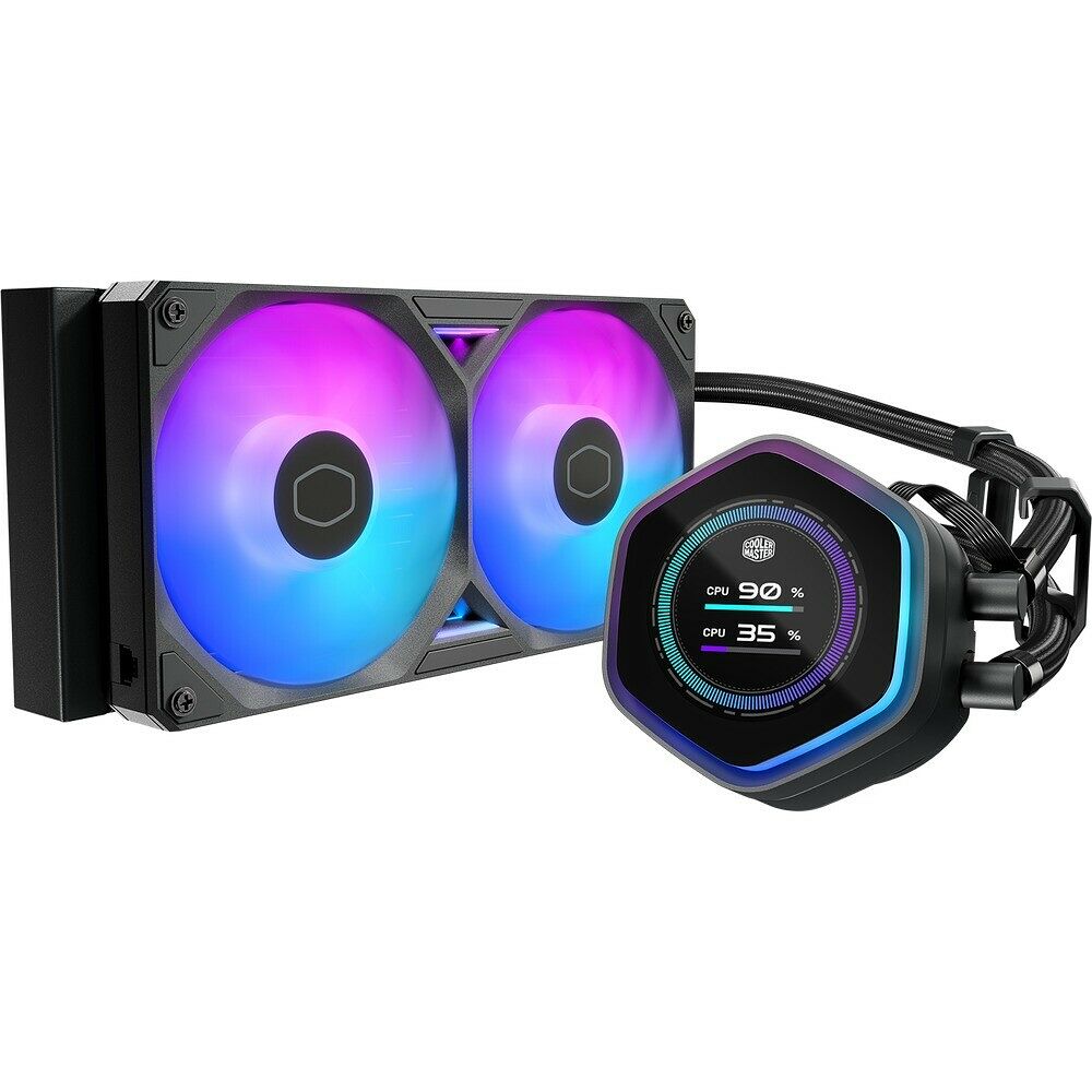 Cooler Master MasterLiquid Atmos II 240 LCD Black Processore Kit di raffreddamento a liquido 12 cm Nero 1 pz