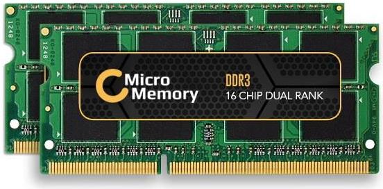 CoreParts MMKN051-16GB DDR3 SO-DIMM Speicher-Kit 16 GB (2x 8 GB) 1600 MHz PC3-12800 Grün
