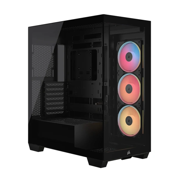 Corsair 3500X LX-R RGB iCUE Link, Vetro Temperato - Nero