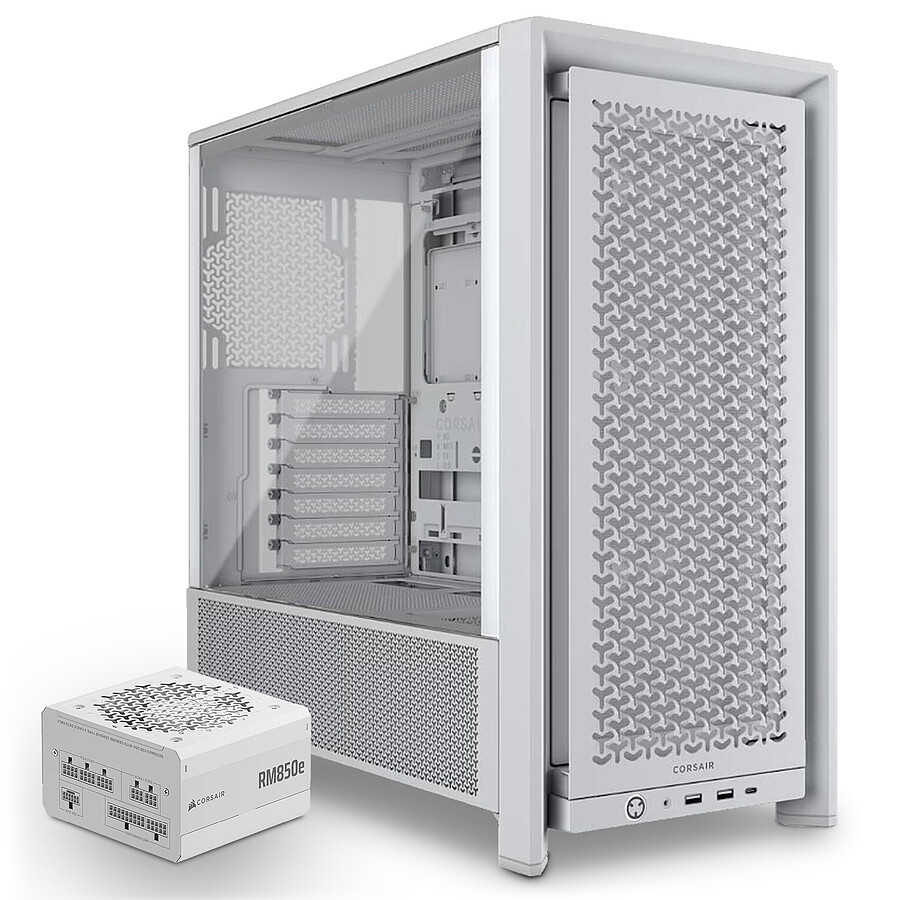 Corsair FRAME 4000D + RM850e - Blanc