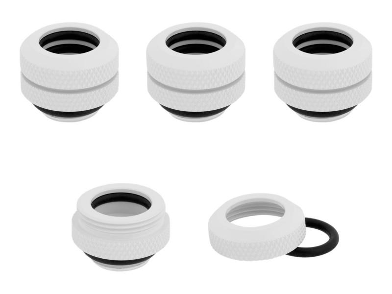 Corsair Hydro X Series XF Hardline Anschluss gerade G1/4 Zoll auf 12mm AD Hardtube - 4er Pack, weiß