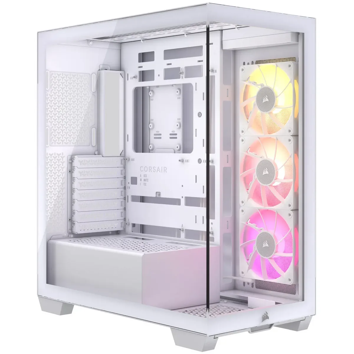 Corsair iCUE LINK 3500X RGB, Vetro Temperato - Bianco
