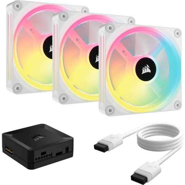 CORSAIR iCUE LINK QX120 RGB PWM Starter Kit white - Ventilatorhuis