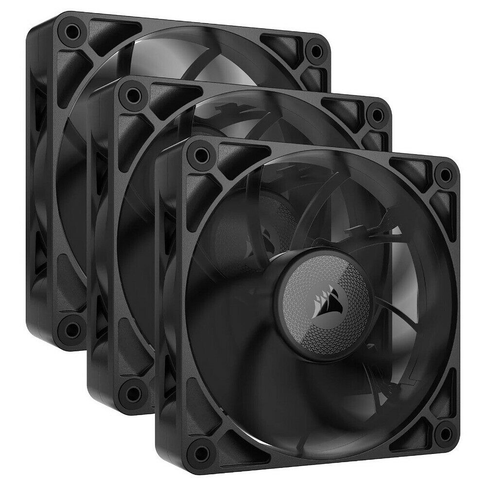 Corsair iCUE LINK RX120 MAX, Ventola PWM - 120mm Thick Fan, Triple Fan Kit - Nero