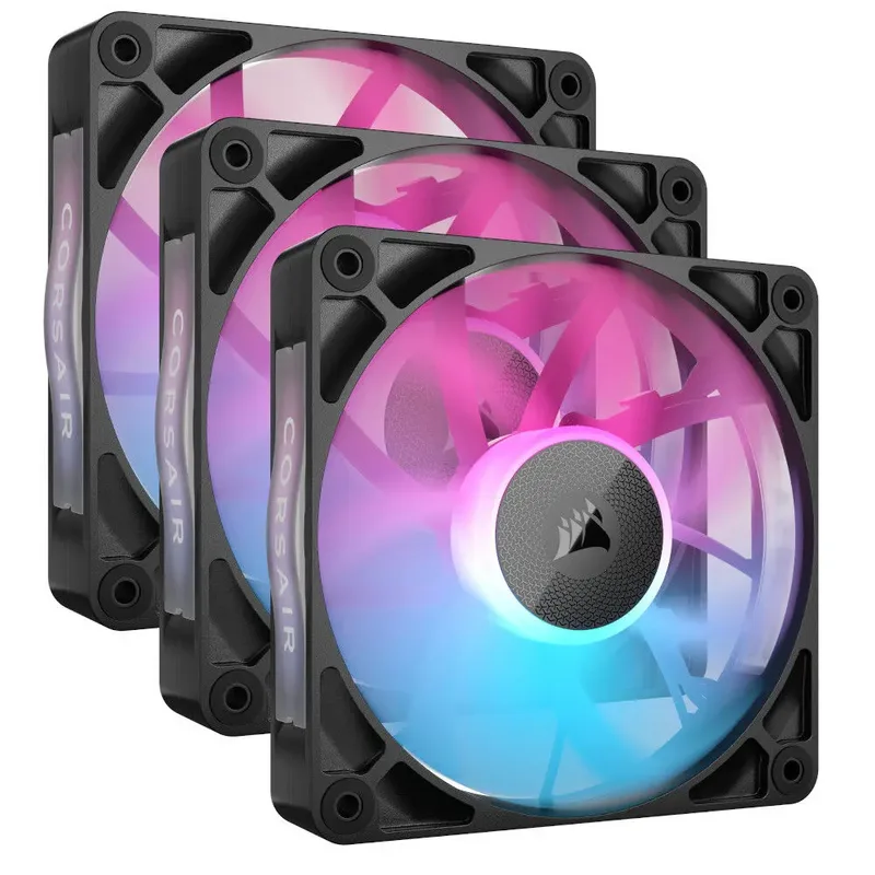 Corsair iCUE LINK RX120 RGB Series, Ventola PWM, Kit da 3 - 120mm, Nero *Refurbished*