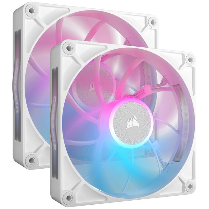Corsair iCUE Link RX140 MAX PWM RGB -tuuletinsarja, Magneettilaakeri, 140 mm, 2 kpl, valkoinen