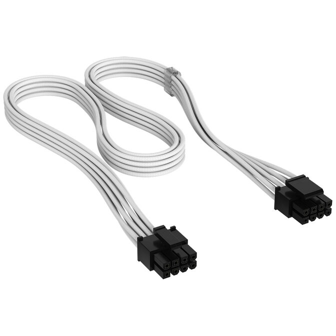 Corsair Kabel, Type 4, EPS/ATX12V, 8-pin (4+4), 750mm, einzeln ummantelt - weiß