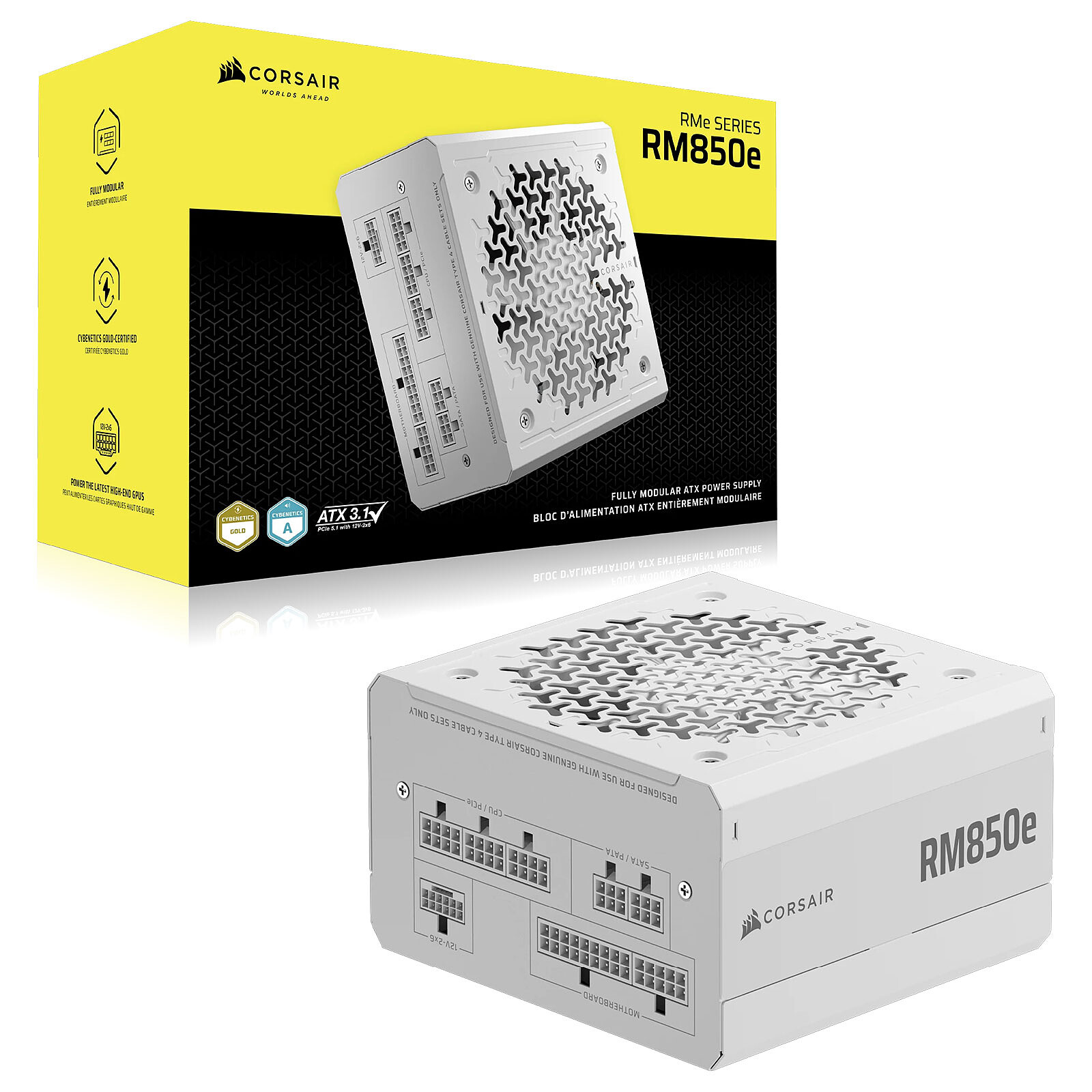 Corsair RM850e White - Voeding