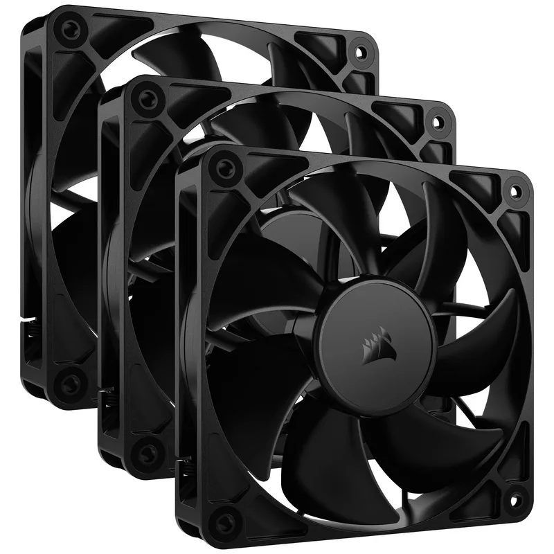 Corsair RS120, Ventola PWM - 120mm, 3 Ventole - Nero