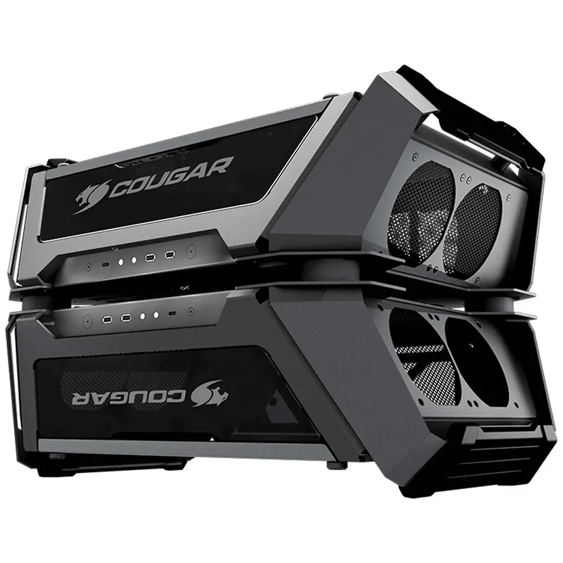 Cougar Gemini X RGB, Dual Case - Nero con Finestra
