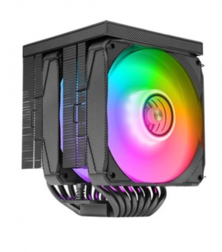 CPU COOLER LCD DISPLAY 2X MARS GAMING MCPU-LCDPRO DUAL TOWER 120MM  380W TDP ARGB INFINITY MIRROR INTEL&AMD BLACK MCPULCDPRO