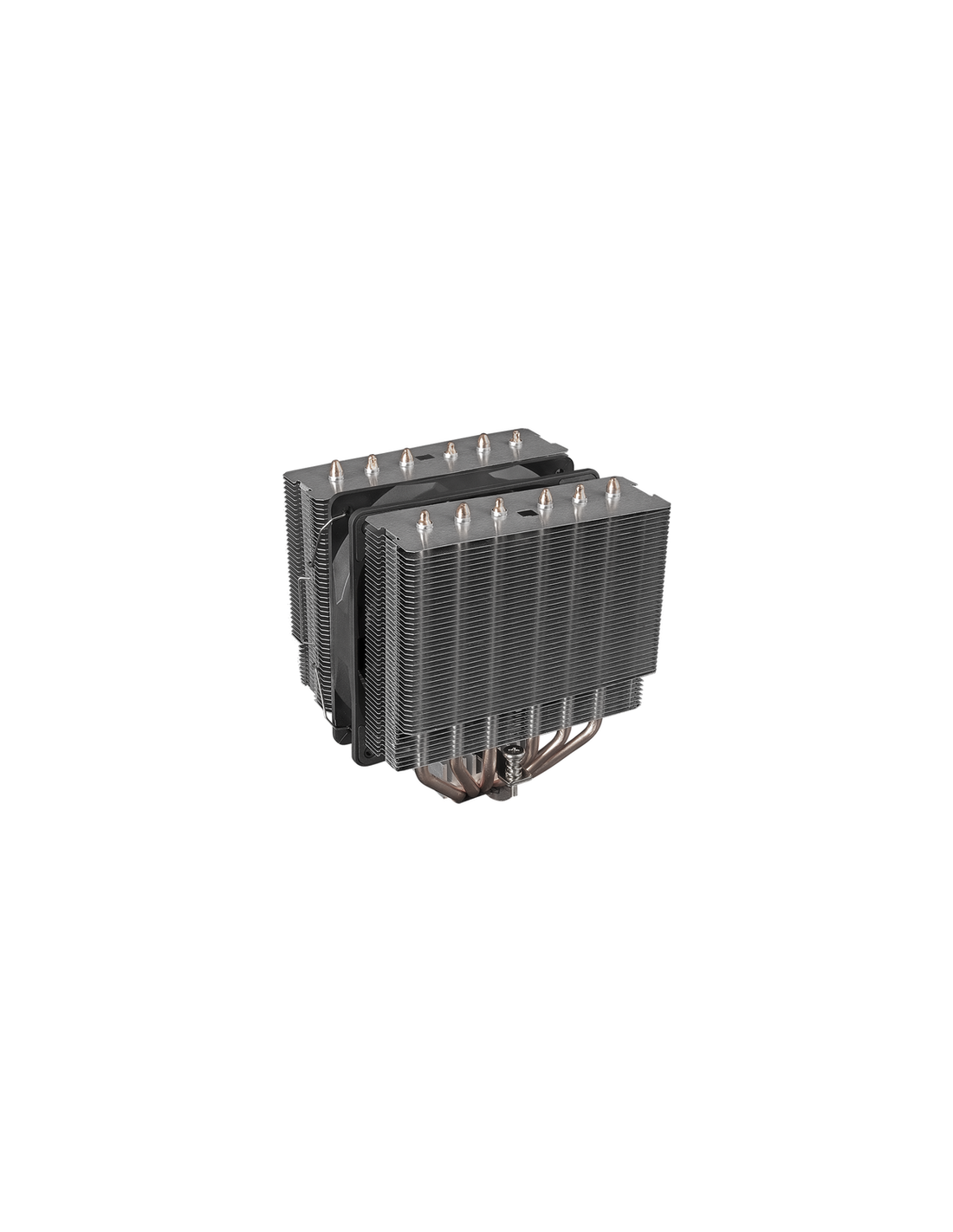 CPU Cooler MARS GAMING MCPU2T, FULLBLACK DUAL TOWER CPU ULTRASILENT FDB FAN, Preto