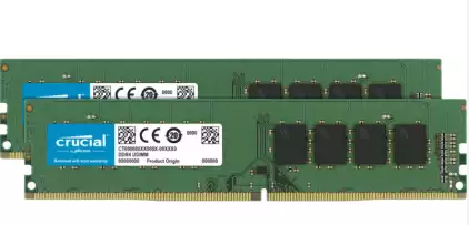 Crucial - DDR4 - kit - 16 GB: 2 x 8 GB - DIMM 288-pin - 3200 MHz / PC4-25600 - CL22 - 1.2 V - unbuffered - sem ECC