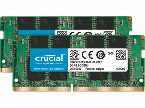 Crucial - DDR4 - kit - 32 GB: 2 x 16 GB - SO DIMM 260-pinos - 3200 MHz / PC4-25600 - CL22 - 1.2 V - unbuffered - sem ECC
