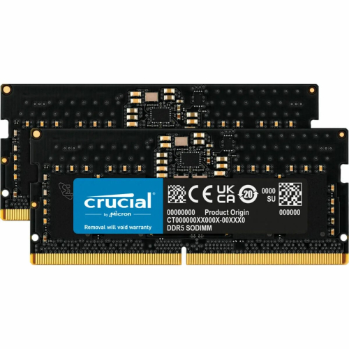 Crucial - DDR5 - kit - 16 GB: 2 x 8 GB - SO DIMM 262-pinos - 4800 MHz / PC5-38400 - CL40 - 1.1 V - unbuffered - sem ECC