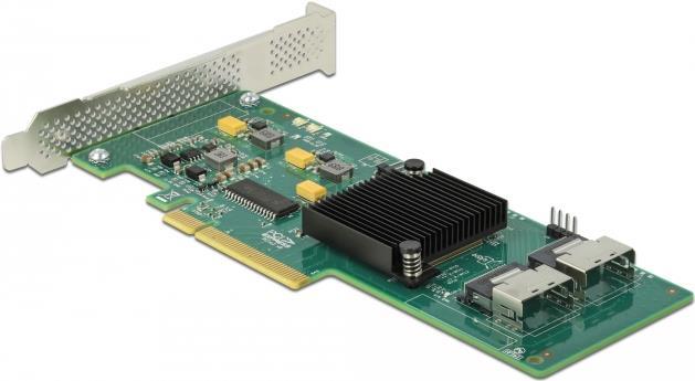 DeLock Carte Contrôleur PCI Express vers 8 ports SATA 6 Gbps avec câbles de connexion