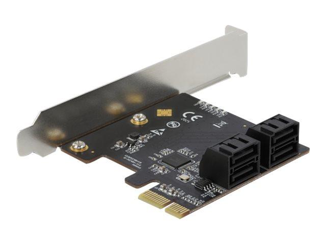 DeLock Carte Contrôleur PCI Express vers 4 ports SATA 6 Gbps Low Profile