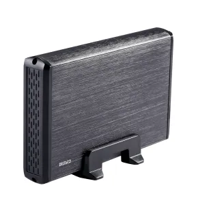 DELTACO MAP-GD33U3 3,5" HDD-ulkoisen aseman kotelo, 1-paikkainen, USB 3.2 Gen 1, SATA, alumiini, musta