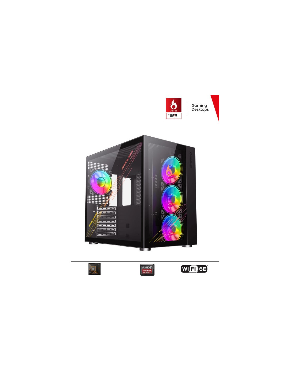 Desktop INSYS .Force WARRIOR ULTRA 5 - RTX5070 12GB, 32GB RAM, 1TB SSD, Wi-Fi 6E