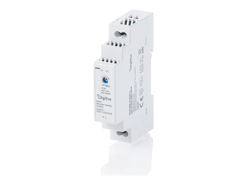 Digitus Stufennetzteil 12VDC, 1,25A,15W, geschl. Gehäuse