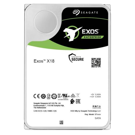 Disco 3.5 16TB SEAGATE Exos X18Â 256Mb SATA 6Gb/s 7200rp