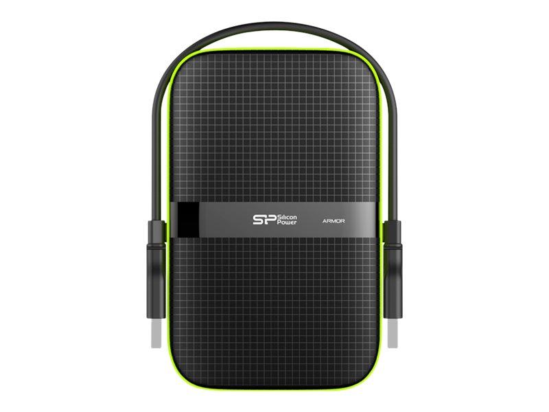 Disco Externo SILICON POWER Armor A60 1 TB 2.5" - USB 3.0 - preto , SP010TBPHDA60S3K