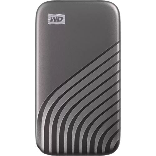 WD My Passport SSD WDBAGF0010BGY - SSD - encriptado - 1 TB - externa (portátil) - USB 3.2 Gen 2 (USB C conector) - 256-bits AES - cinzento espaço