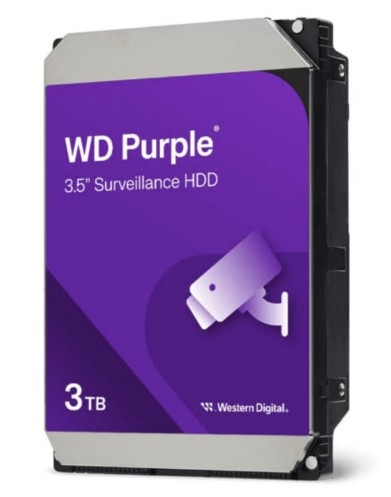 Disco HDD Vigilância 3 TB 3.5" SATA 6Gb/s buffer: 128 MB WD Purple WD34PURZ