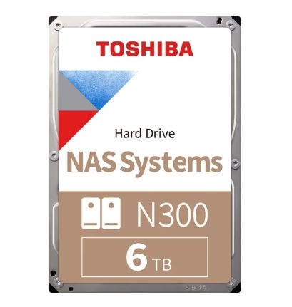 DISCO INTERNO HDD TOSHIBA 3.5" 6TB NAS N300 7200RPM 512MB BULK