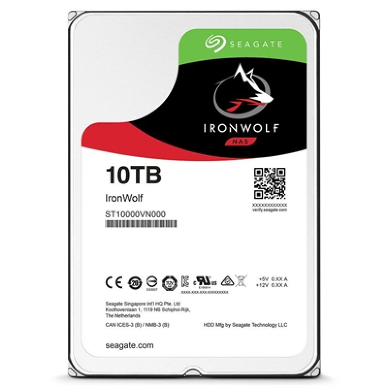 Disco Rígido 3.5" IronWolf 10TB 7200RPM 256MB SATA III - SEAGATE
