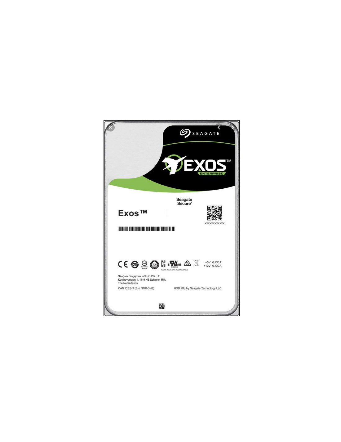 Disco Rígido Seagate 14TB Exos X16 NAS 7200RPM SATA III - 7200 RPM, 3.5", 256 MB Cache
