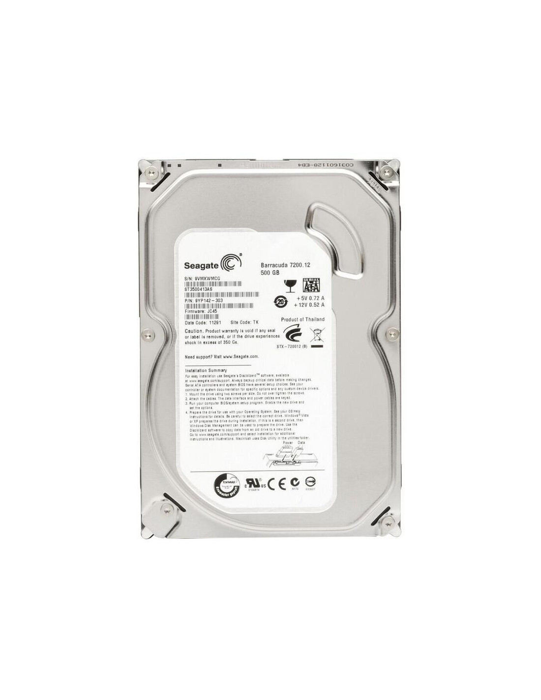 Disco Rígido Seagate 500GB SATA Reacondicionado, ST3500413AS