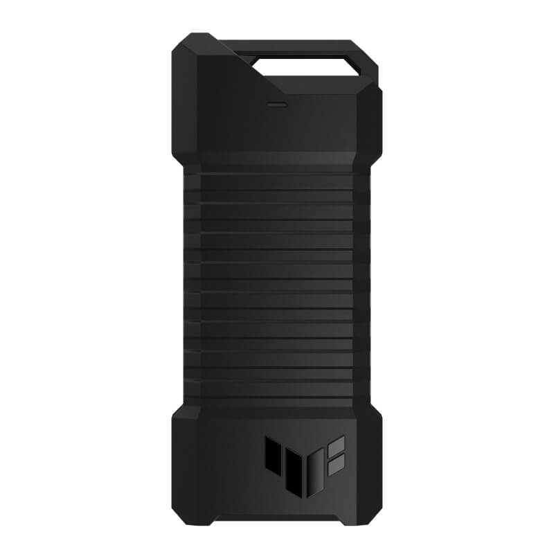 Disco SSD Externo ASUS TUF Gaming AS1000 1TB USB-C 3.2 Gen 2x1 10Gbps, Resistência a quedas MIL-STD-810H, resistente à agua e poeiras IP68, chassis de liga de aluminio com almofada térmica (Thermal Pad), compatível com PS5 e Xbox