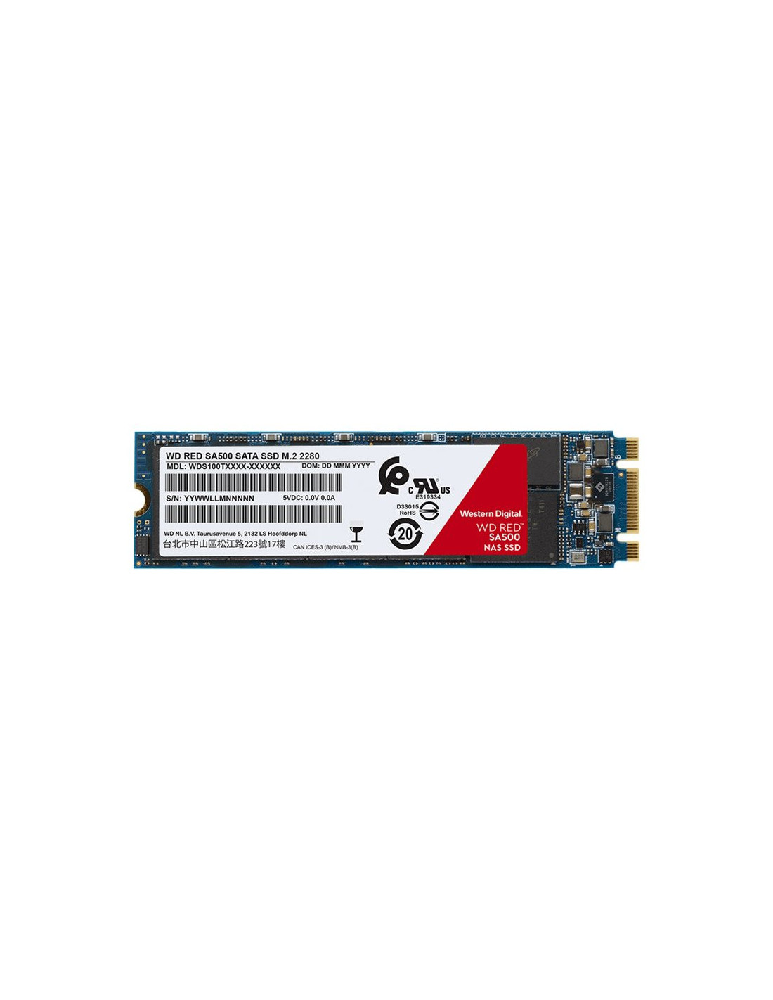 Disco SSD M.2 500GB Western Digital Red SA500, 560MB/s Leitura, SATA