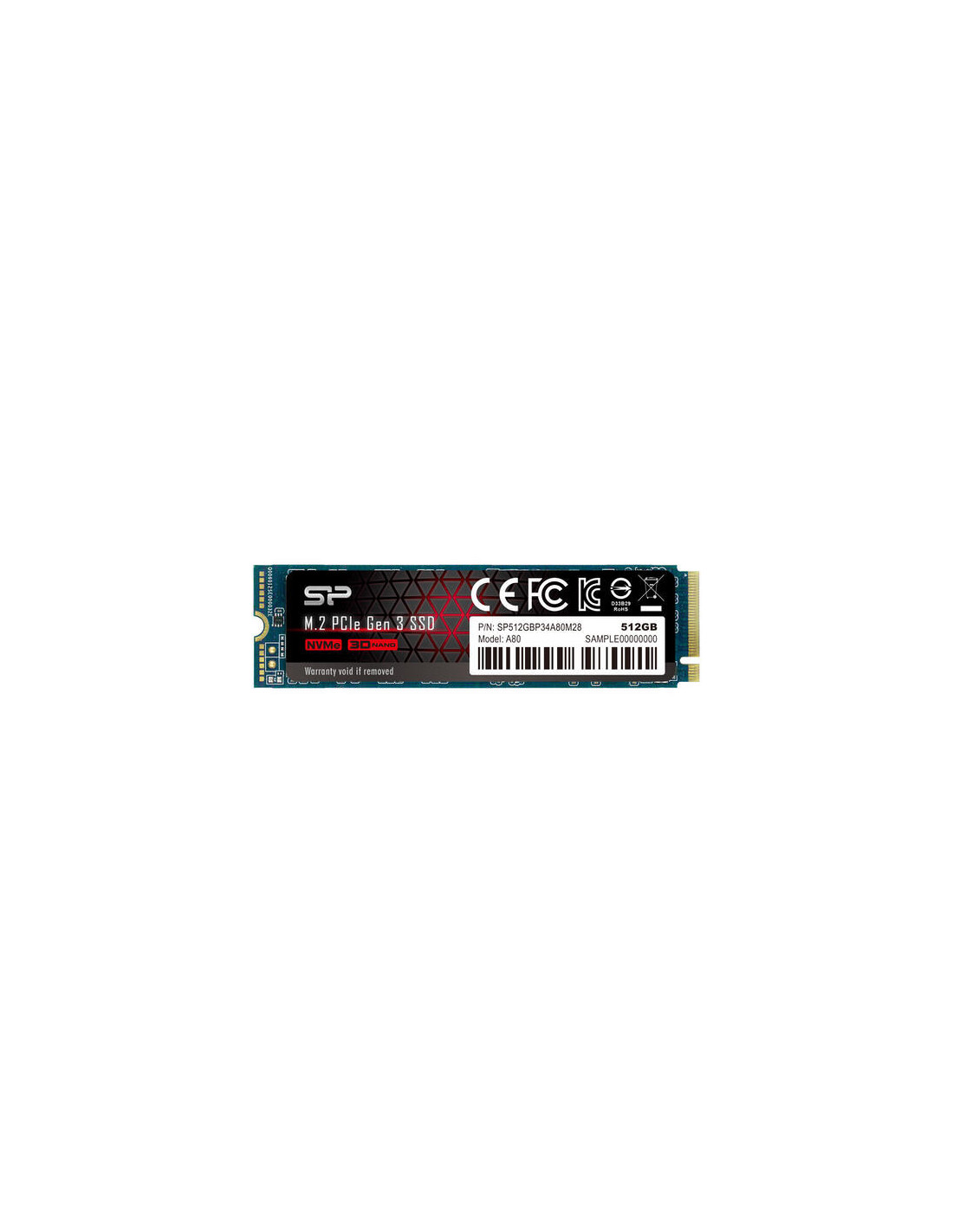 Disco SSD Silicon Power P34A60 512GB M.2 NVMe, PCIe 3.0, 3400MB/s Leitura e 3000MB/s Escrita