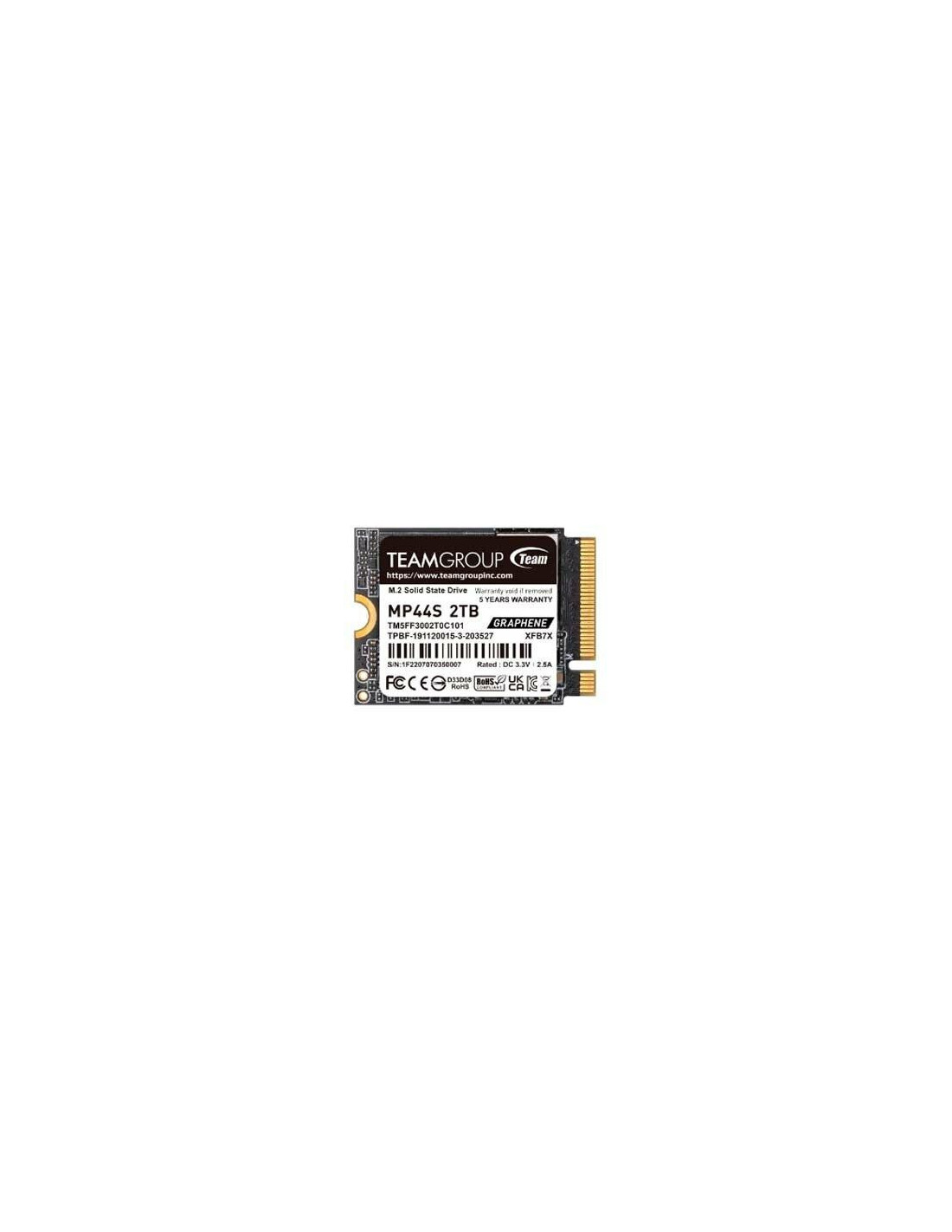 Disco SSD Teamgroup MP44S M.2 PCIe 4.0 Gen4x4 2TB com dissipador de calor