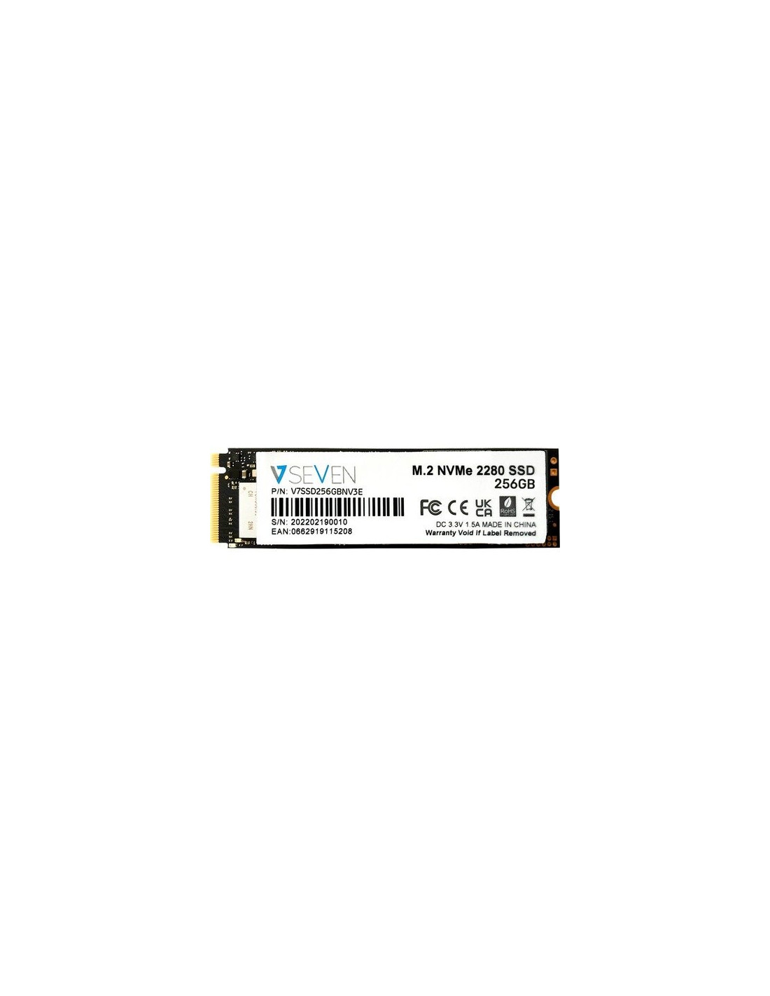 Disco SSD V7 256GB NVMe Gen3x4 M.2 3D TLC