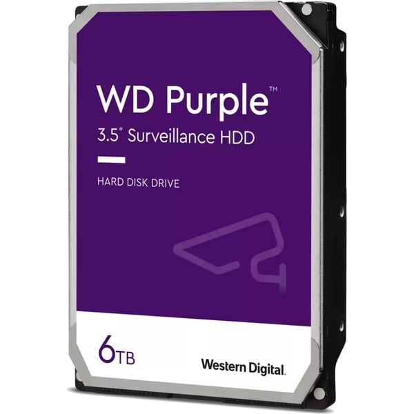 Disco WD Purple WD64PURZ 6TB vigilância 3.5" SATA 6Gb/s 5400 rpm buffer: 256 MB, WD64PURZ