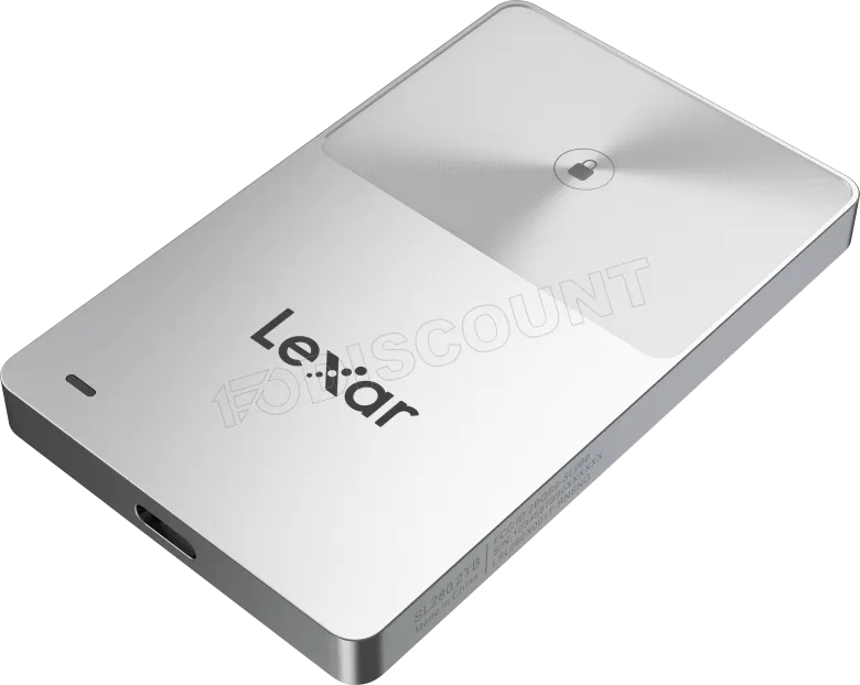 Disque SSD externe Lexar TouchLock - 512Go (Argent)