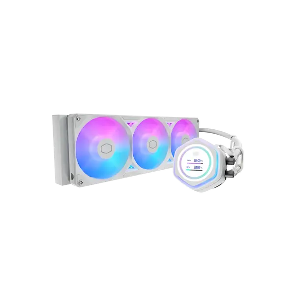 Dissipatore a Liquido Cooler Master MasterLiquid 360 Atmos II LCD AIO 360mm – Bianco
