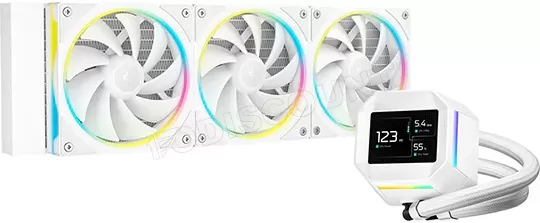 Dissipatore a Liquido DeepCool LM360 WH – AIO 360mm, display IPS compatto da 2,4″, Bianco