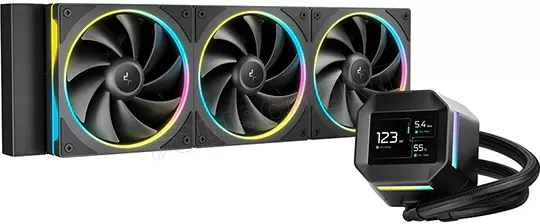 Dissipatore a Liquido DeepCool LM360 – AIO 360mm, display IPS compatto da 2,4″, Nero