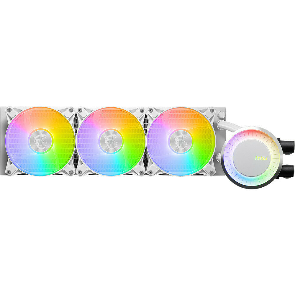 Dissipatore a Liquido MSI MAG CORELIQUID E360 WHITE – 3 ventole ARGB, dissipazione massima del calore, compatibile con socket Intel LGA 1150/1151/1155/1156/1200/1700, AMD AM5/AM4/TR4/sTRx4, Bianco