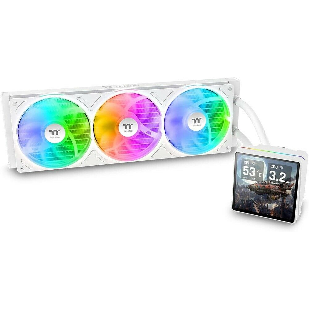 Dissipatore a Liquido Thermaltake TH360 V3 Ultra ARGB Sync Snow – AIO 360mm, 3x 120mm ARGB, Intel/AMD