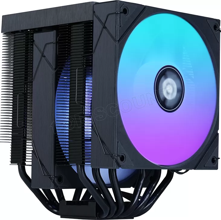 Dissipatore ad aria Itek ICY-6HATP – Skt universale, 250W TDP, 6 Heatpipe, ventole 2x12cm ARGB, Digital Display