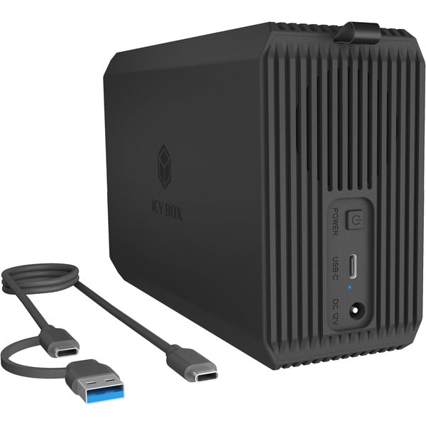 Dual bay, HDD/SSD USB 3.2 raid-behuizing