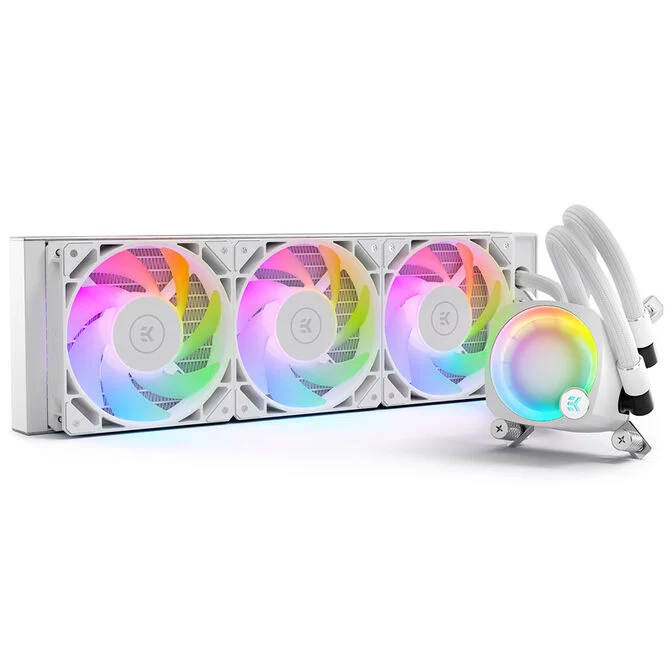 EK Water Blocks EK-Nucleus AIO CR360 Lux D-RGB, Bianco - 360 mm
