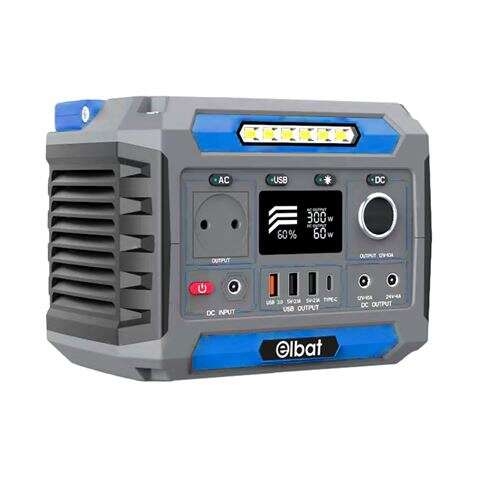 Elbat Gerador de Energia Portatil - 300W - Bateria de Litio 78.000Mah - Display LED - Carga Solar